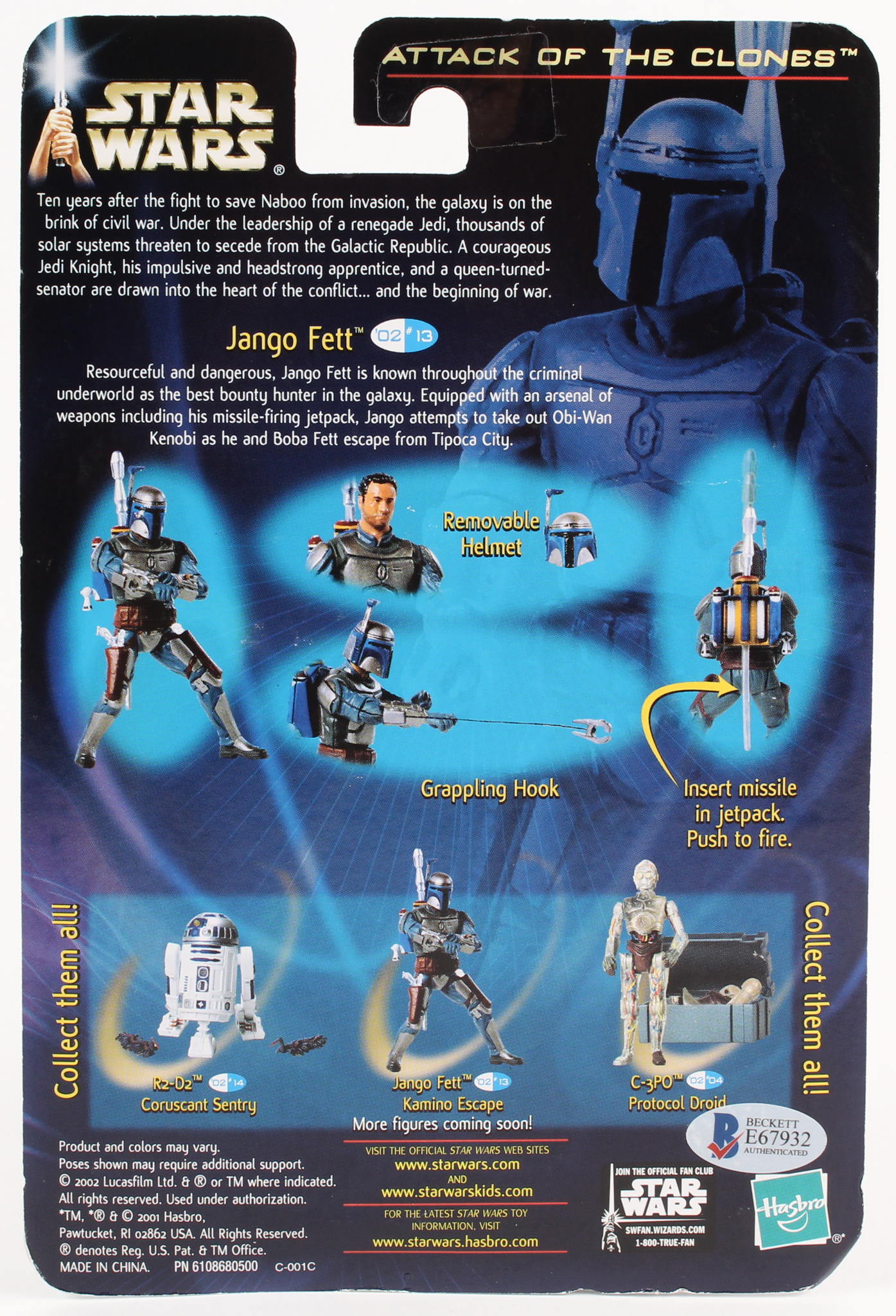 Temuera Morrison Signed "Star Wars: Episode II – Attack of the Clones" Action Figure Case Inscribed "Jango Fett" (Beckett COA) at PristineAuction.com Temuera Morrison Signed "Star Wars: Episode II – Attack of the Clones" Action Figure Case Inscribed "Jango Fett" (Beckett COA) at PristineAuction.com