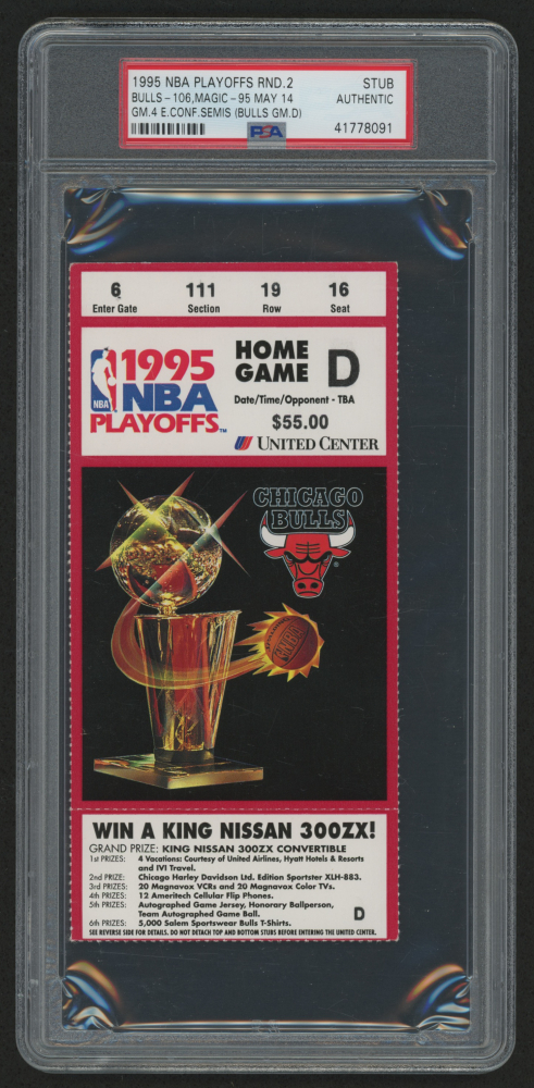 Authentic 1995 Nba Eastern Conference Semifinals Game 4 Ticket