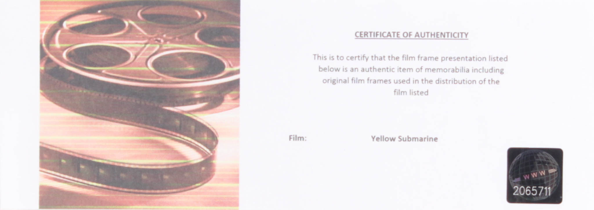 "The Beatles: Yellow Submarine" LE Original Film / Movie Cell Display at PristineAuction.com "The Beatles: Yellow Submarine" LE Original Film / Movie Cell Display at PristineAuction.com