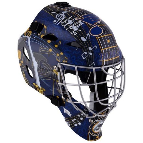 Martin Brodeur Signed St. Louis Blues Full-Size Goalie Mask (Fanatics Hologram) at PristineAuction.com Martin Brodeur Signed St. Louis Blues Full-Size Goalie Mask (Fanatics Hologram) at PristineAuction.com