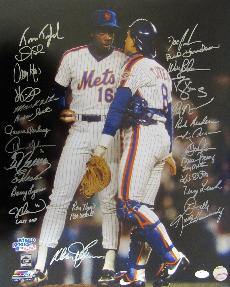 1986 Mets 16x20 Photo Team-Signed by (28) with Miike Wilson, Darryl ...