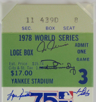 1978 Yankees Game 3 World Series Champions Jumbo Ticket Signed by (23) with Graig Nettles, Bucky Dent, Goose Gossage, Roy White (JSA Hologram) at PristineAuction.com