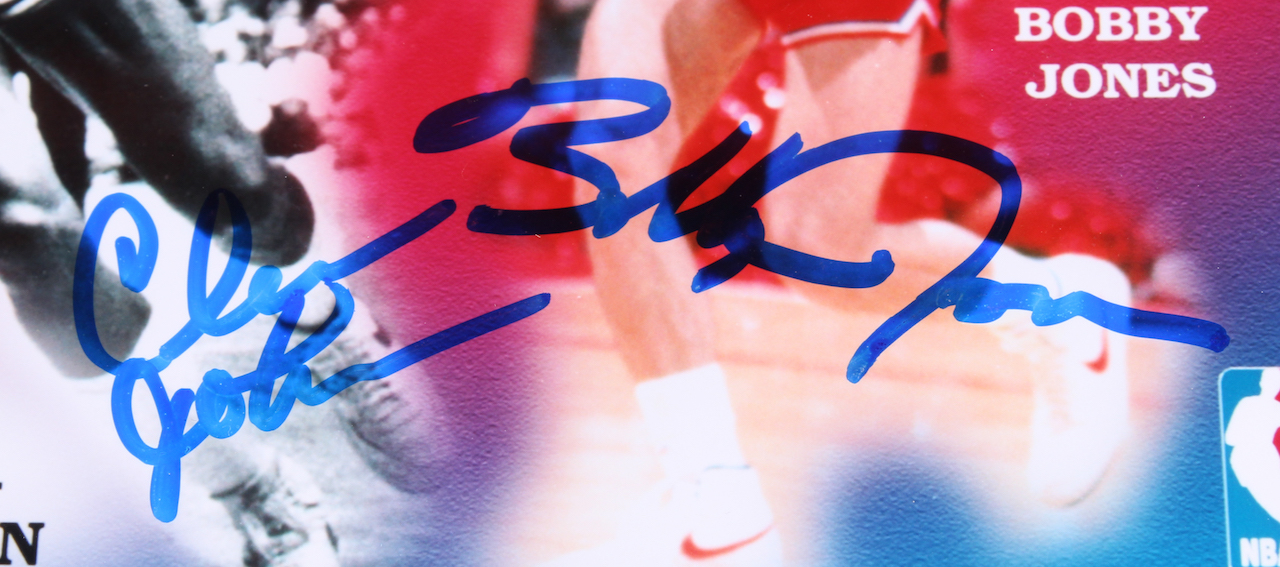 1983 NBA Champion 76ers Signed 17x23.5 Custom Framed Photo Display Team-Signed by (9) with Julius Erving, Moses Malone, Maurice Cheeks, Bobby Jones, Clint Richardson (TriStar Hologram & JSA ALOA) at PristineAuction.com 1983 NBA Champion 76ers Signed 17x23.5 Custom Framed Photo Display Team-Signed by (9) with Julius Erving, Moses Malone, Maurice Cheeks, Bobby Jones, Clint Richardson (TriStar Hologram & JSA ALOA) at PristineAuction.com