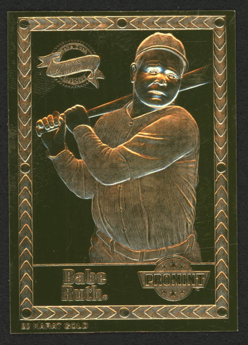 Babe Ruth 22kt Gold ProMint Card at PristineAuction.com Babe Ruth 22kt Gold ProMint Card at PristineAuction.com