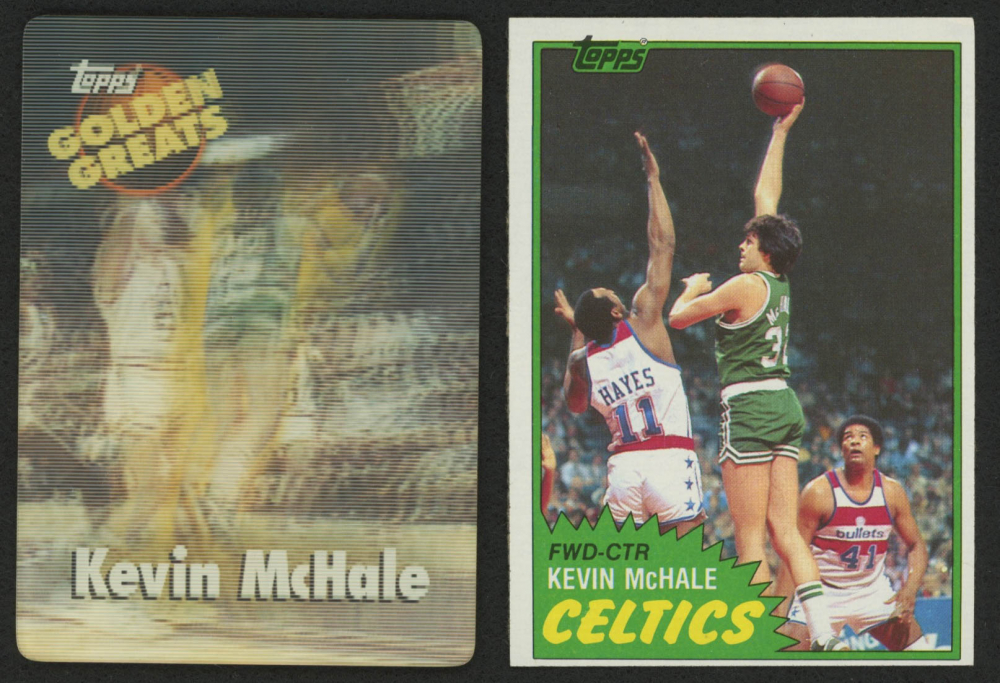Lot of (2) Kevin McHale Cards with 1998 Topps Golden Greats #11 & 1981-82 Topps #E75 RC