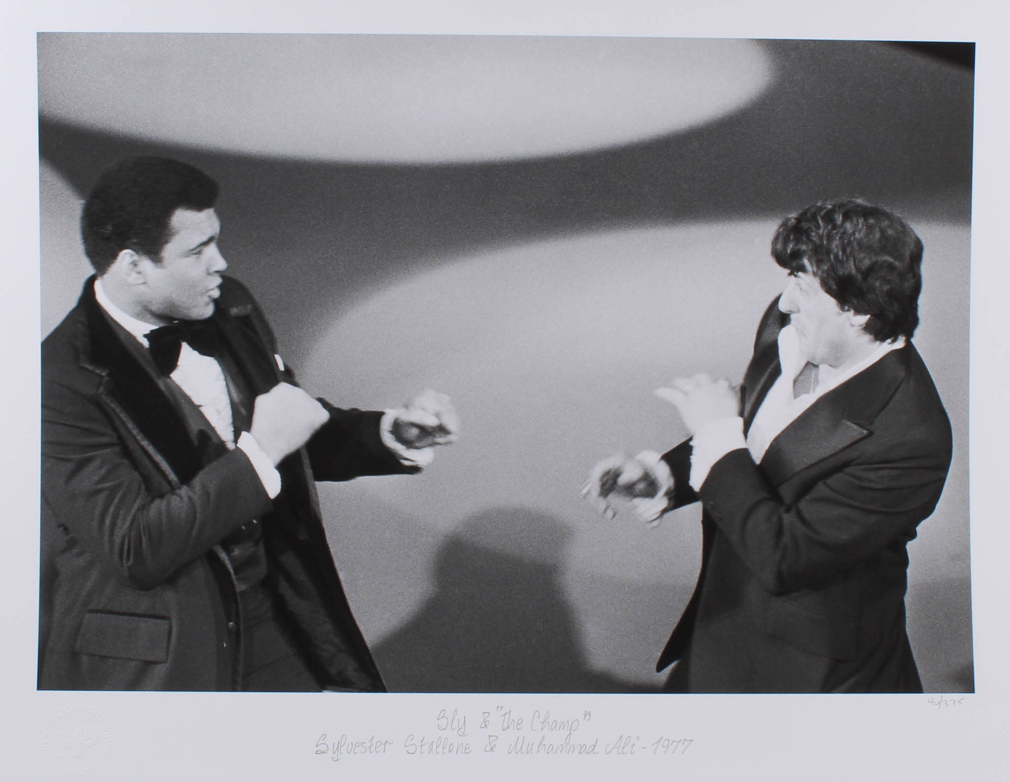 The Hulton Archive - Sylvester Stallone & Muhammad Ali "Sly & The Champ" Limited Edition 17x22 Fine Art Giclee on Paper #/375 (PA LOA & PCV COA) at PristineAuction.com The Hulton Archive - Sylvester Stallone & Muhammad Ali "Sly & The Champ" Limited Edition 17x22 Fine Art Giclee on Paper #/375 (PA LOA & PCV COA) at PristineAuction.com