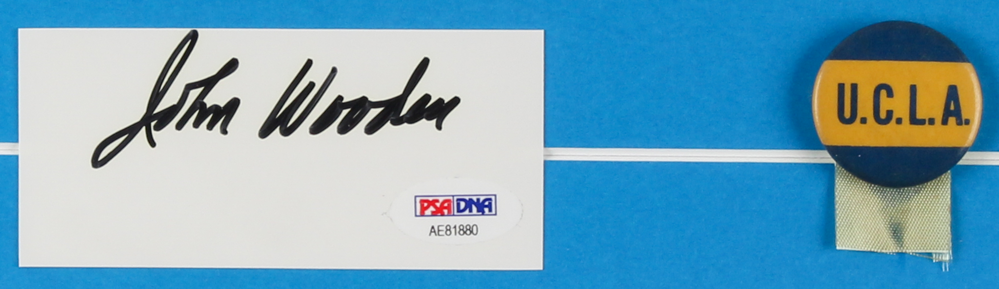 John Wooden Signed "The Pyramid of Success" 15x16 Custom Framed Cut Display with Vintage UCLA Button (PSA COA) at PristineAuction.com John Wooden Signed "The Pyramid of Success" 15x16 Custom Framed Cut Display with Vintage UCLA Button (PSA COA) at PristineAuction.com