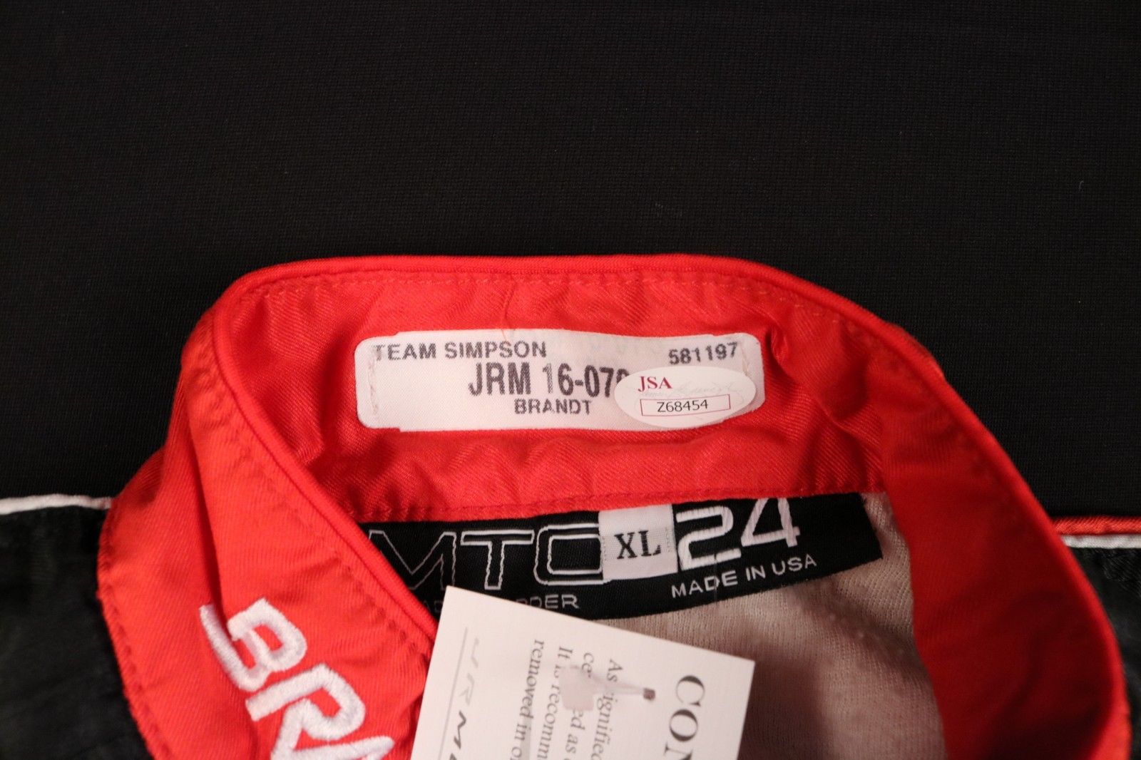 Dale Earnhardt Jr. Signed Nascar Team Simpson Crew Suit Jacket (JSA LOA) at PristineAuction.com Dale Earnhardt Jr. Signed Nascar Team Simpson Crew Suit Jacket (JSA LOA) at PristineAuction.com