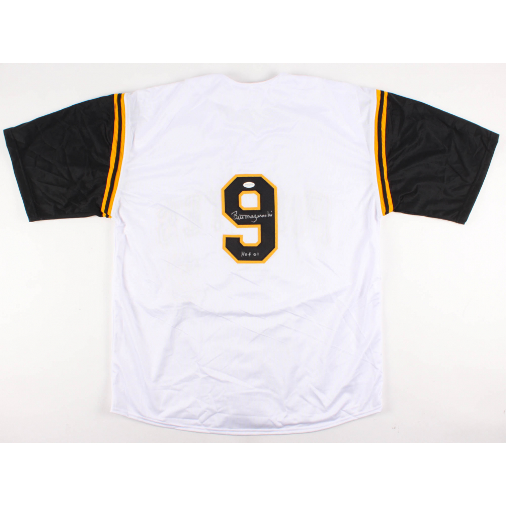 Bill Mazeroski Signed Pirates Jersey Inscribed "HOF 01" (TSE COA