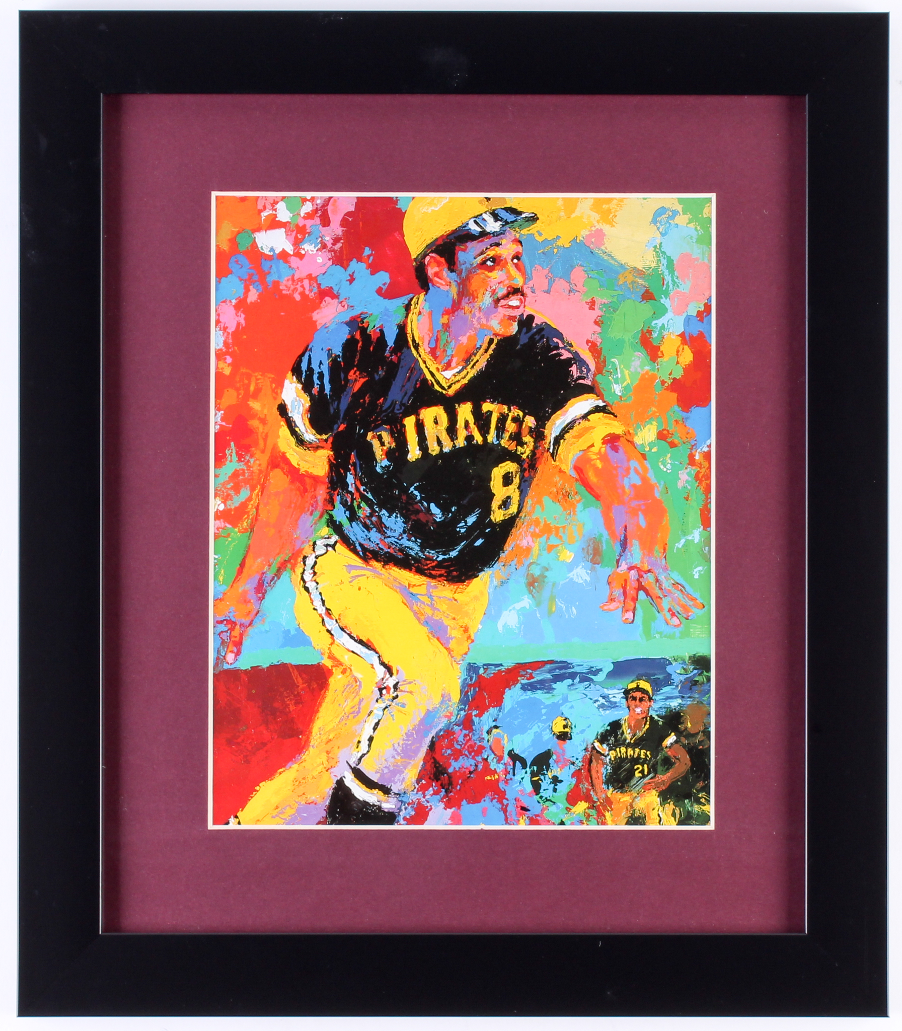 LeRoy Neiman "Willie Stargell & Roberto Clemente" 13x15 Custom Framed Print Display at PristineAuction.com LeRoy Neiman "Willie Stargell & Roberto Clemente" 13x15 Custom Framed Print Display at PristineAuction.com