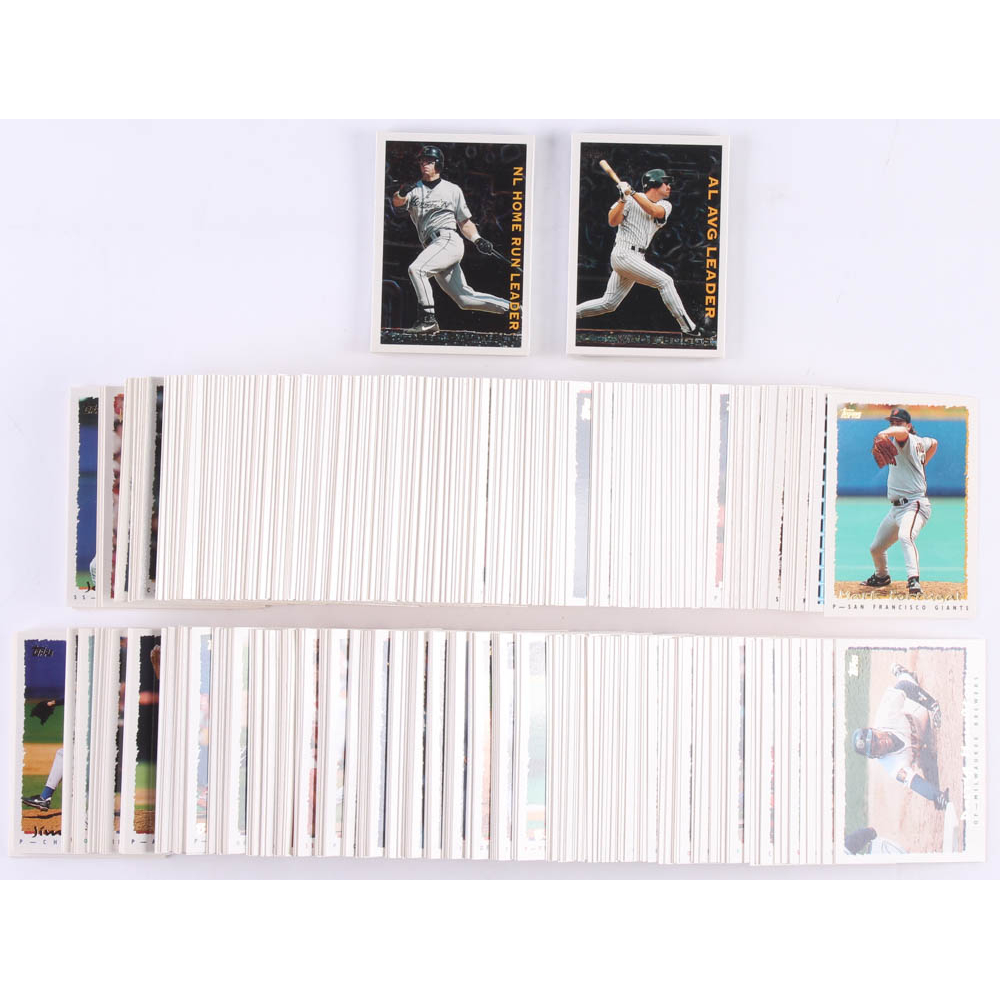 Complete Set of (660) 1995 Topps Baseball Cards with (20) SpectraLight ...