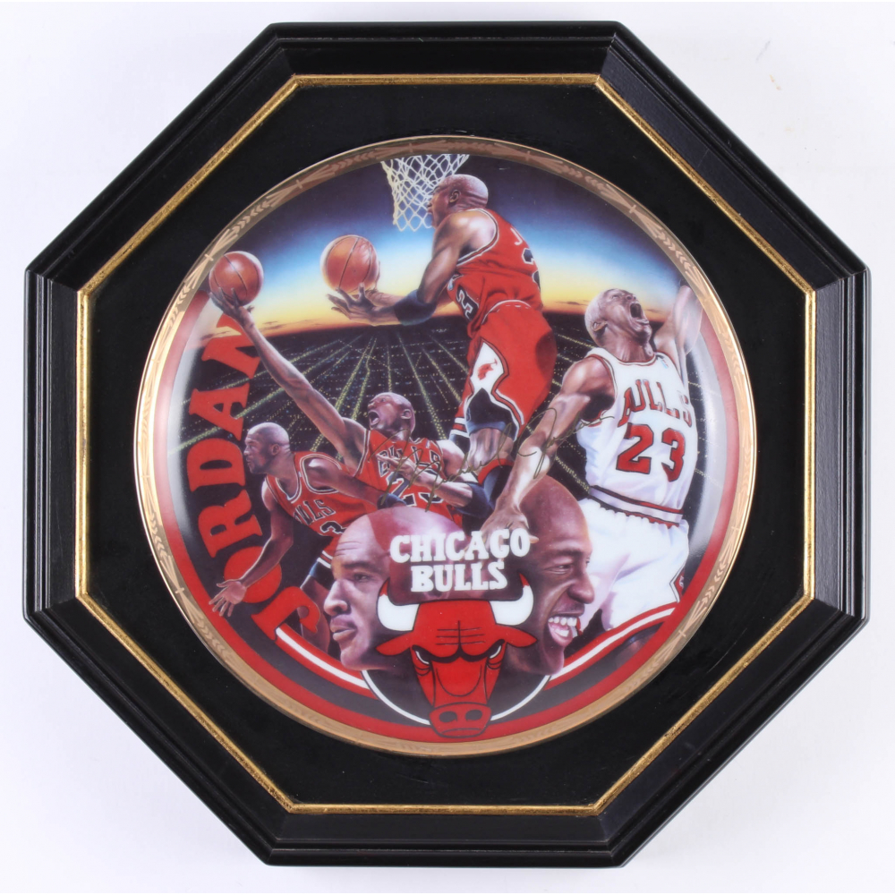 Sports Impressions LE Michael Jordan "Gold Edition" 14x14 Custom Framed Porcelain Plate Shadow