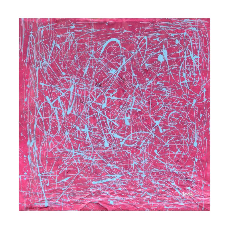 Renatta Signed "The Cat" 30x30 Original Mixed Media Acrylic & Sand on Canvas at PristineAuction.com Renatta Signed "The Cat" 30x30 Original Mixed Media Acrylic & Sand on Canvas at PristineAuction.com