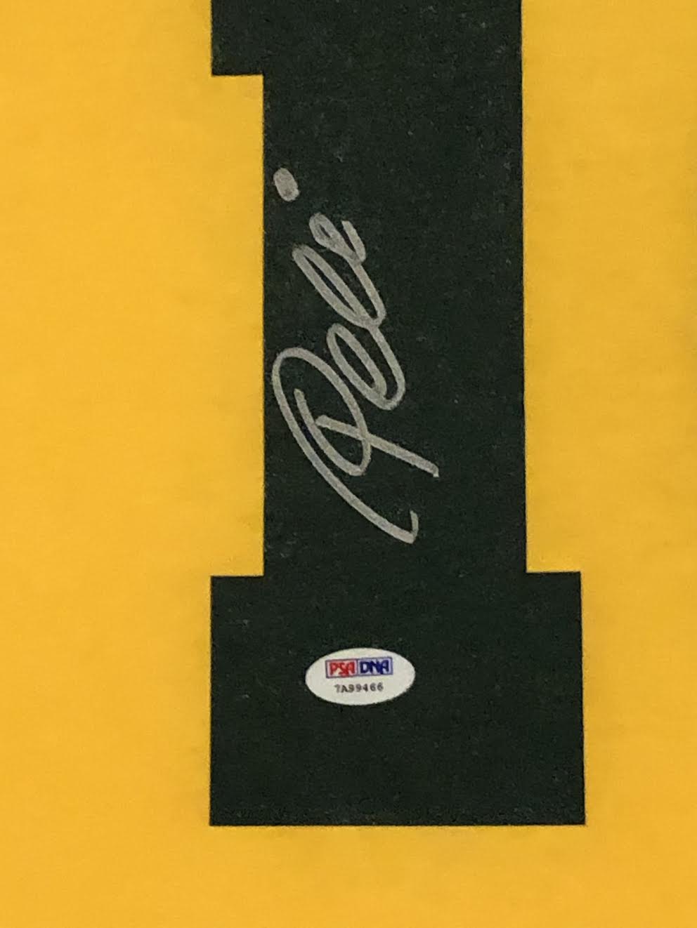 Pele Signed Team Brazil 34x42 Custom Framed Jersey Display (PSA COA) at PristineAuction.com Pele Signed Team Brazil 34x42 Custom Framed Jersey Display (PSA COA) at PristineAuction.com