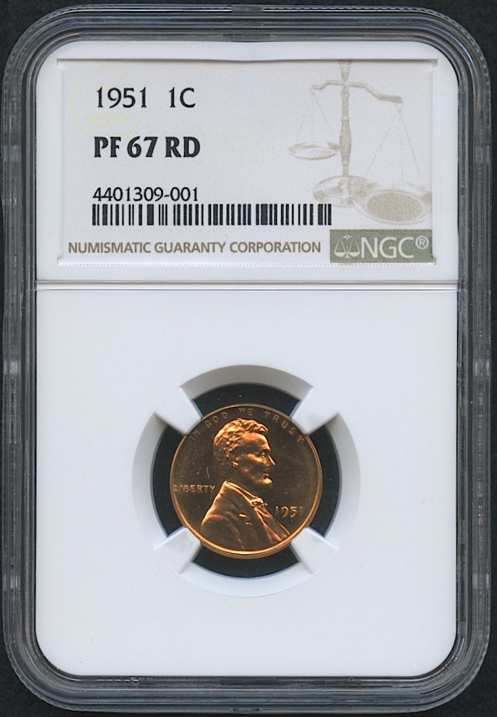 1951 1¢ Lincoln Wheat Penny - Proof (NGC PF 67 RD) at PristineAuction.com 1951 1¢ Lincoln Wheat Penny - Proof (NGC PF 67 RD) at PristineAuction.com