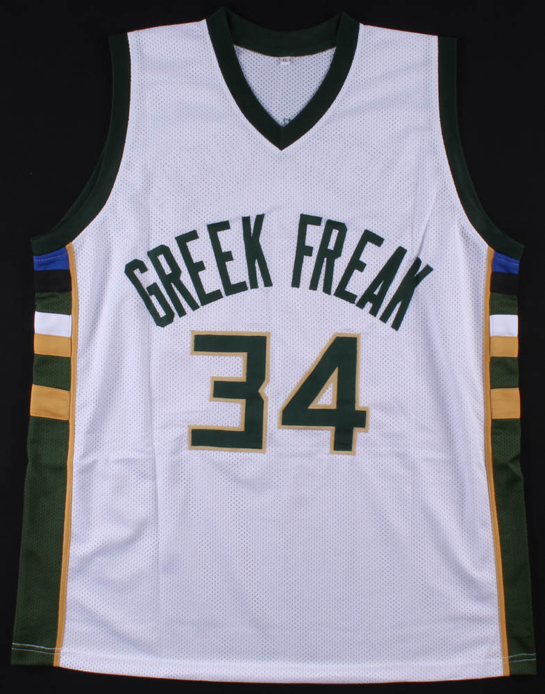 Giannis Antetokounmpo Signed Bucks "Greek Freak" Jersey (JSA COA) at PristineAuction.com Giannis Antetokounmpo Signed Bucks "Greek Freak" Jersey (JSA COA) at PristineAuction.com