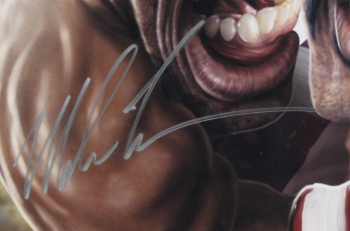 Mike Tyson Signed "Tyson vs. Holyfield" 19x27 Custom Framed Caricature (JSA COA) at PristineAuction.com Mike Tyson Signed "Tyson vs. Holyfield" 19x27 Custom Framed Caricature (JSA COA) at PristineAuction.com