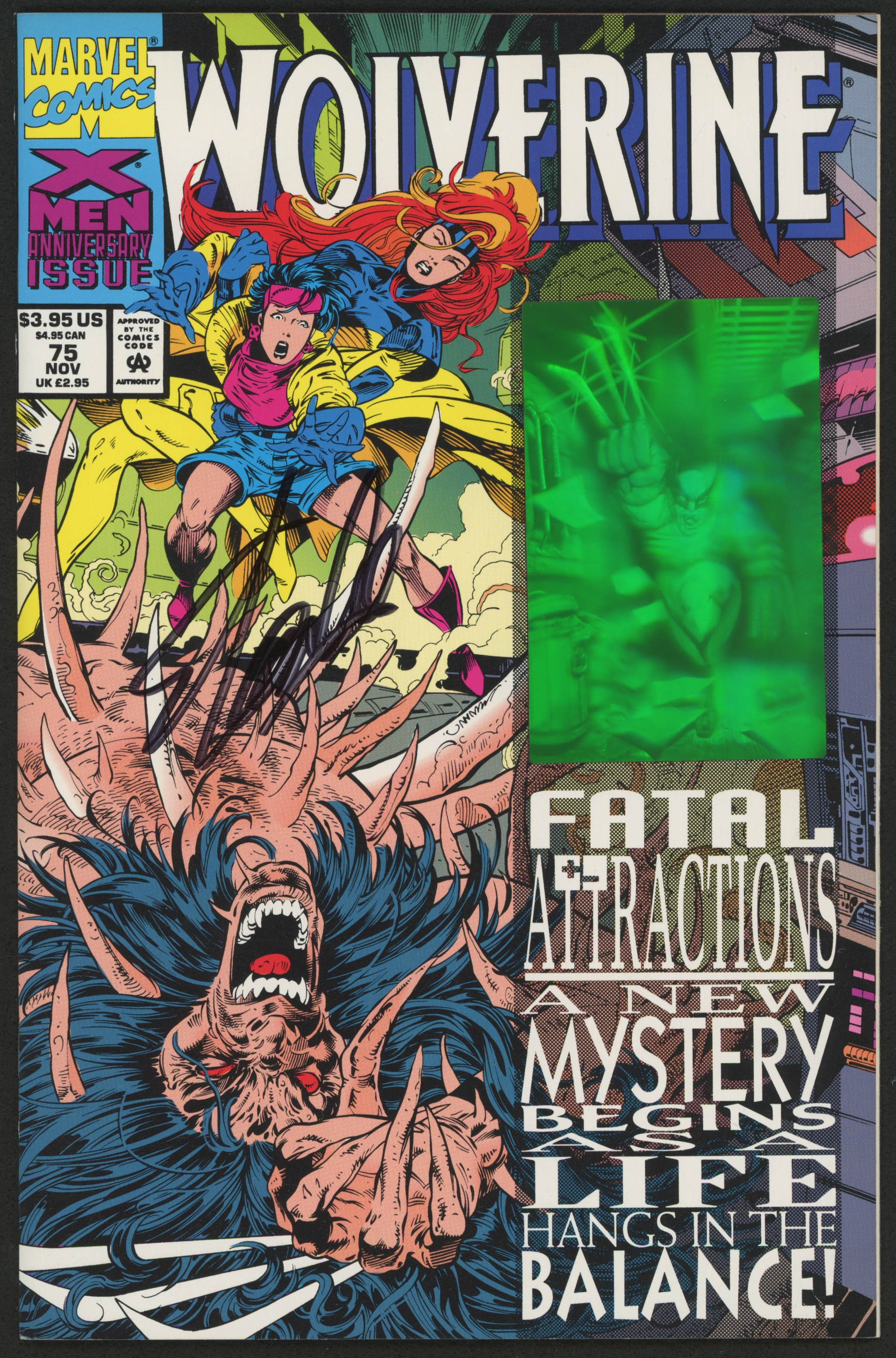 Stan Lee Signed 1988 "Wolverine" Issue #75 Marvel Comic Book (Lee COA) at PristineAuction.com Stan Lee Signed 1988 "Wolverine" Issue #75 Marvel Comic Book (Lee COA) at PristineAuction.com