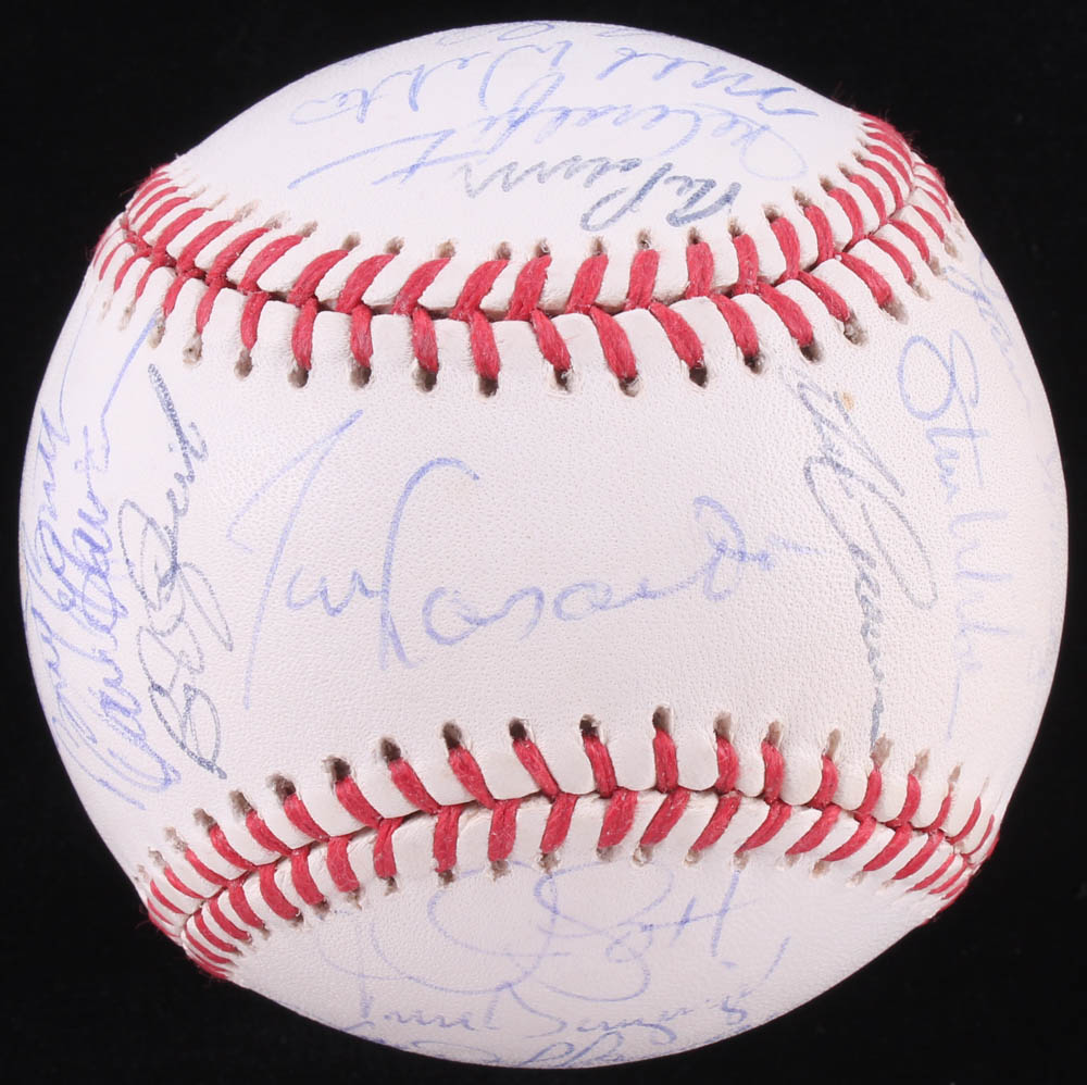 1992 Los Angeles Dodgers Team-Signed ONL Baseball Signed by (30) with Darryl Strawberry, Eric Karros, Orel Hershiser, Tim Crews, and Tommy Lasorda with High-Quality Display Case (PSA LOA) at PristineAuction.com 1992 Los Angeles Dodgers Team-Signed ONL Baseball Signed by (30) with Darryl Strawberry, Eric Karros, Orel Hershiser, Tim Crews, and Tommy Lasorda with High-Quality Display Case (PSA LOA) at PristineAuction.com