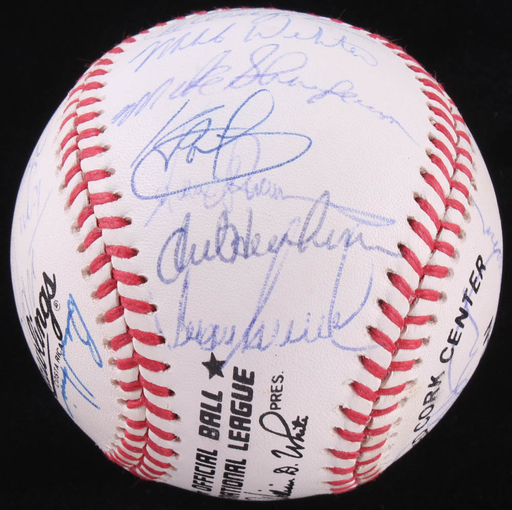 1992 Los Angeles Dodgers Team-Signed ONL Baseball Signed by (30) with Darryl Strawberry, Eric Karros, Orel Hershiser, Tim Crews, and Tommy Lasorda with High-Quality Display Case (PSA LOA) at PristineAuction.com 1992 Los Angeles Dodgers Team-Signed ONL Baseball Signed by (30) with Darryl Strawberry, Eric Karros, Orel Hershiser, Tim Crews, and Tommy Lasorda with High-Quality Display Case (PSA LOA) at PristineAuction.com