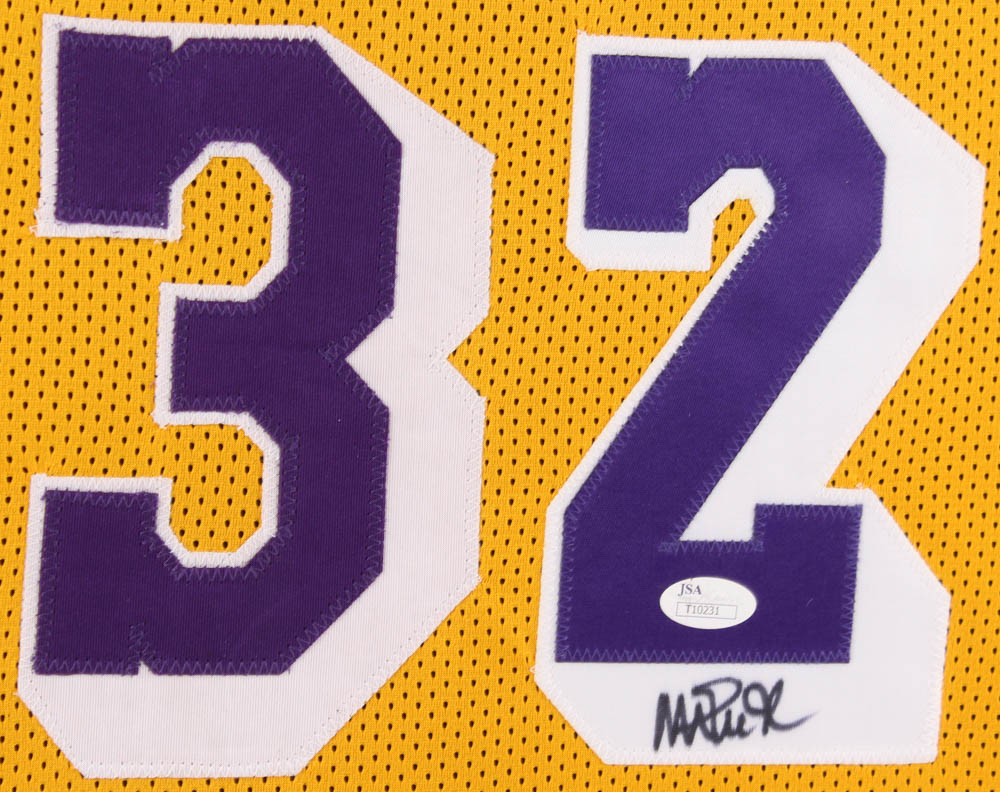 Magic Johnson Signed Lakers 31x35 Custom Framed Jersey (JSA COA) at PristineAuction.com Magic Johnson Signed Lakers 31x35 Custom Framed Jersey (JSA COA) at PristineAuction.com