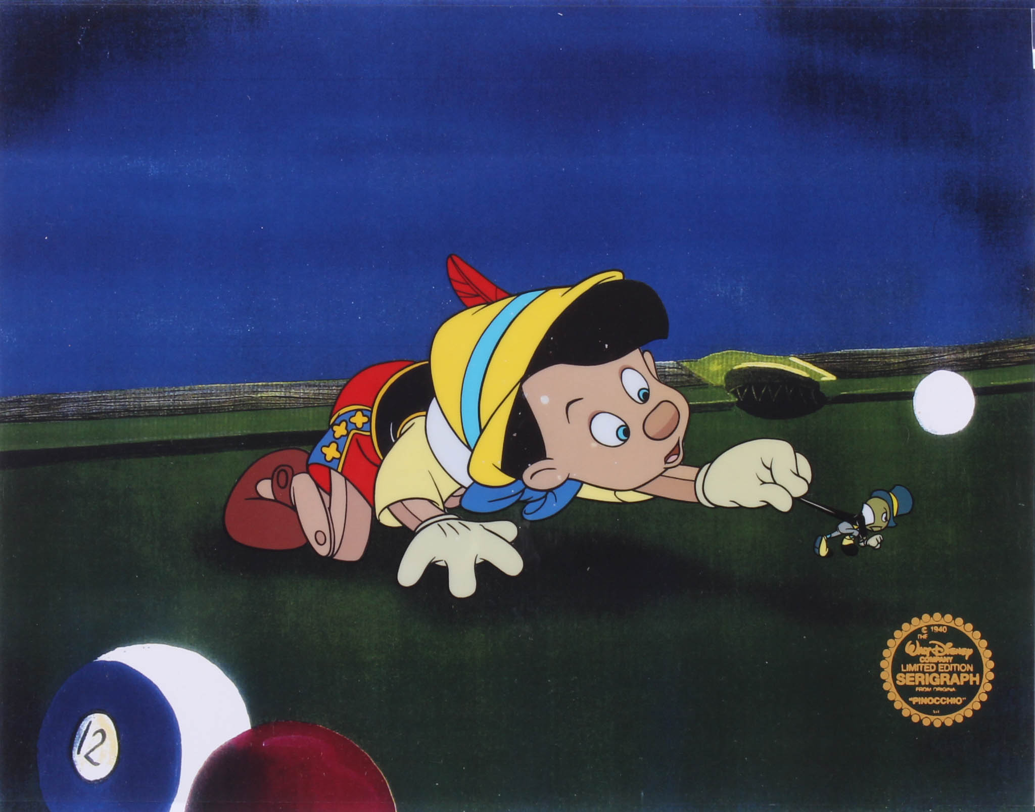 Walt Disney "Pinocchio" LE 11x14 Custom Animation Serigraph Cel at PristineAuction.com Walt Disney "Pinocchio" LE 11x14 Custom Animation Serigraph Cel at PristineAuction.com