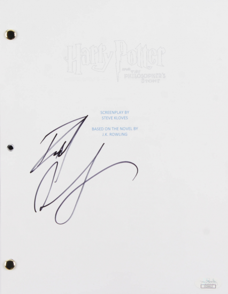 Daniel Radcliffe Signed “Harry Potter and the Sorcerer’s Stone” Movie Script (Prime Time COA
