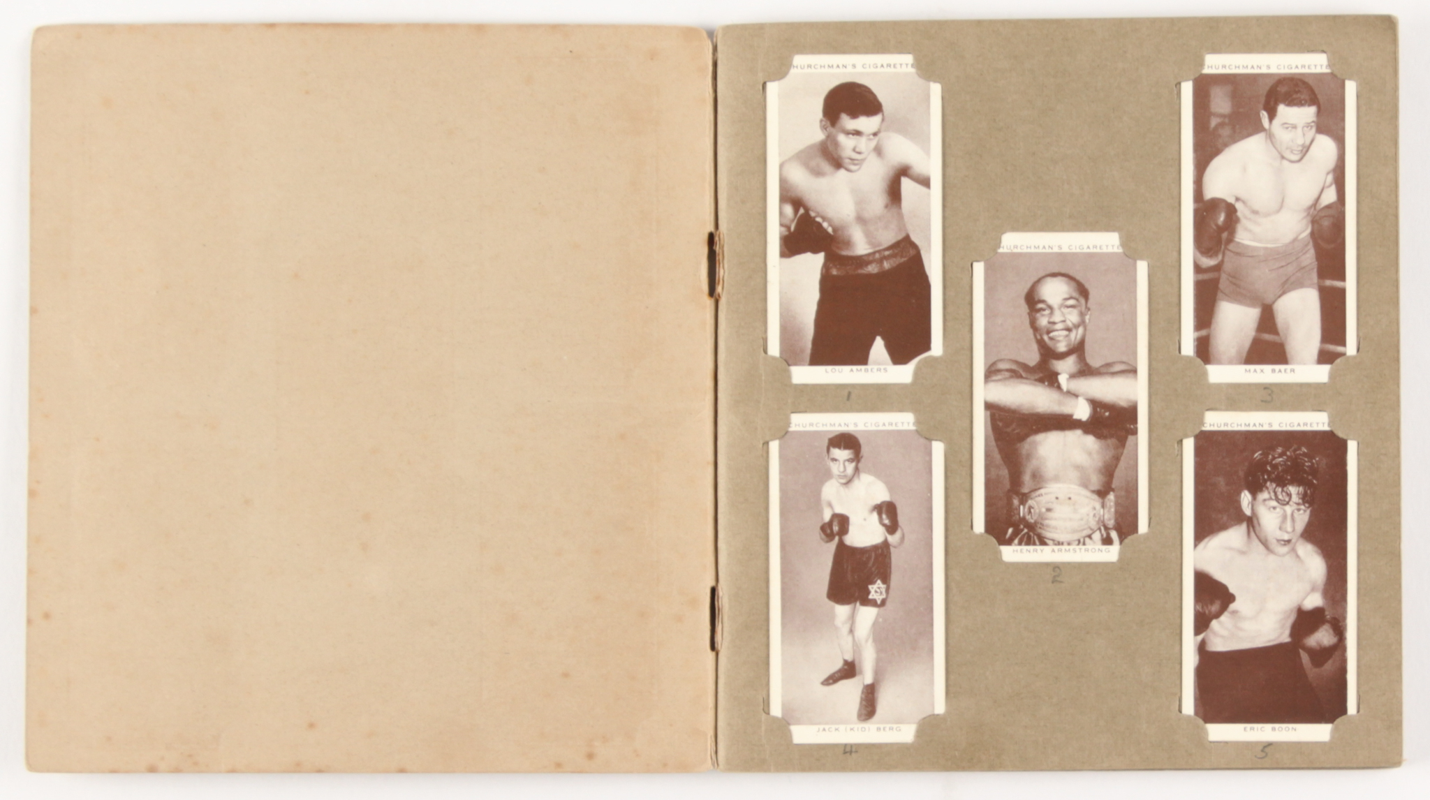 Complete Set of (50) 1938 Churchman's Cigarettes Boxing Cards with Album at PristineAuction.com Complete Set of (50) 1938 Churchman's Cigarettes Boxing Cards with Album at PristineAuction.com