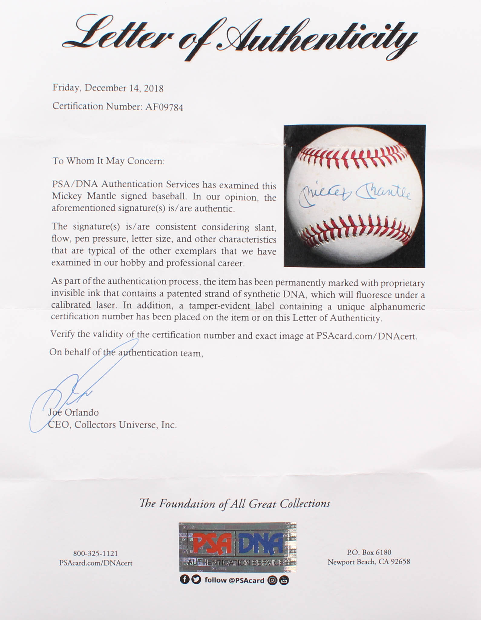 Mickey Mantle Signed OAL Baseball with Display Case (PSA LOA) at PristineAuction.com Mickey Mantle Signed OAL Baseball with Display Case (PSA LOA) at PristineAuction.com