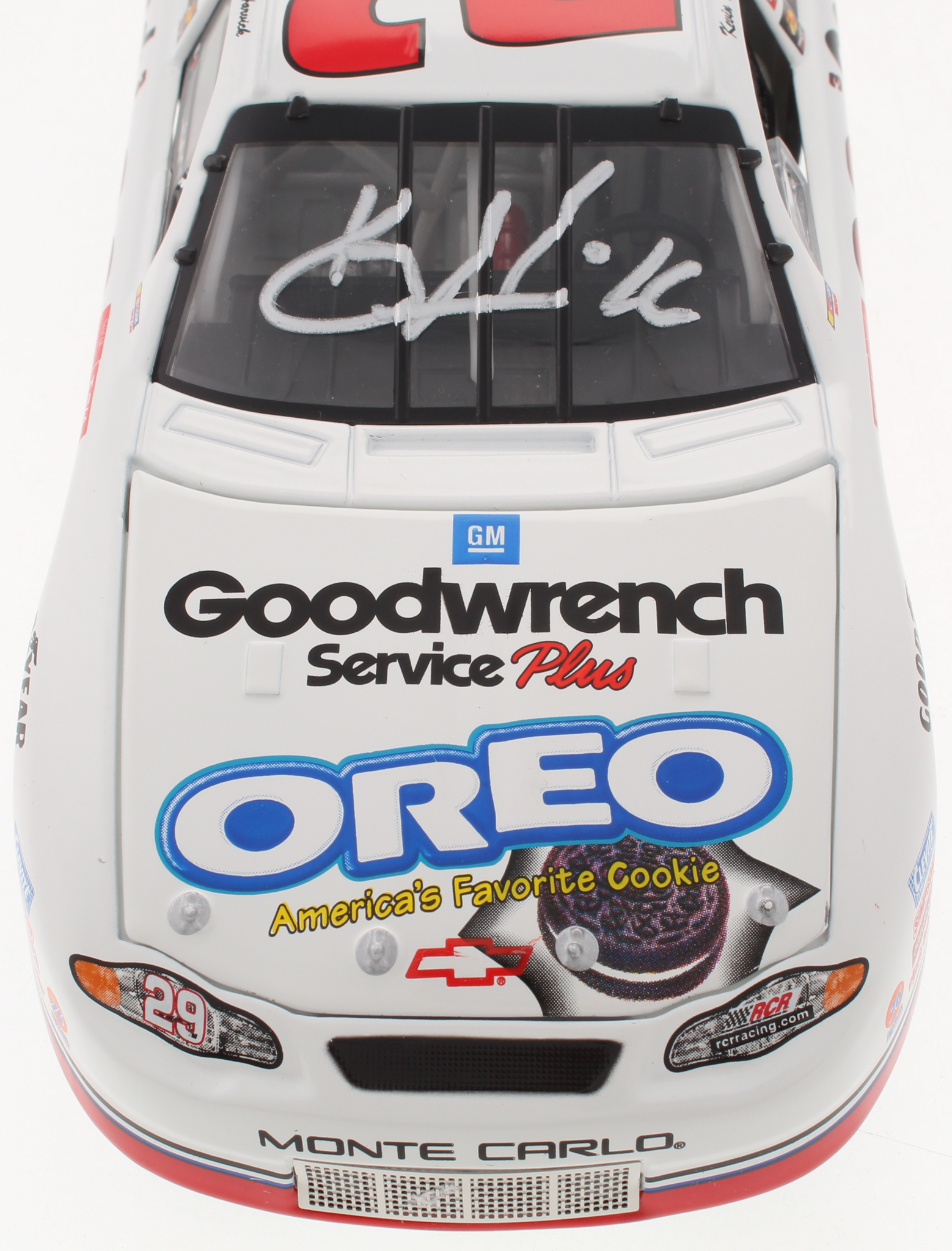 Kevin Harvick Signed NASCAR 2001 #29 GM Goodwrench Service Plus Oreo Show Car Monte Carlo - 1:24 Premium Action Diecast Car (PA COA) at PristineAuction.com Kevin Harvick Signed NASCAR 2001 #29 GM Goodwrench Service Plus Oreo Show Car Monte Carlo - 1:24 Premium Action Diecast Car (PA COA) at PristineAuction.com