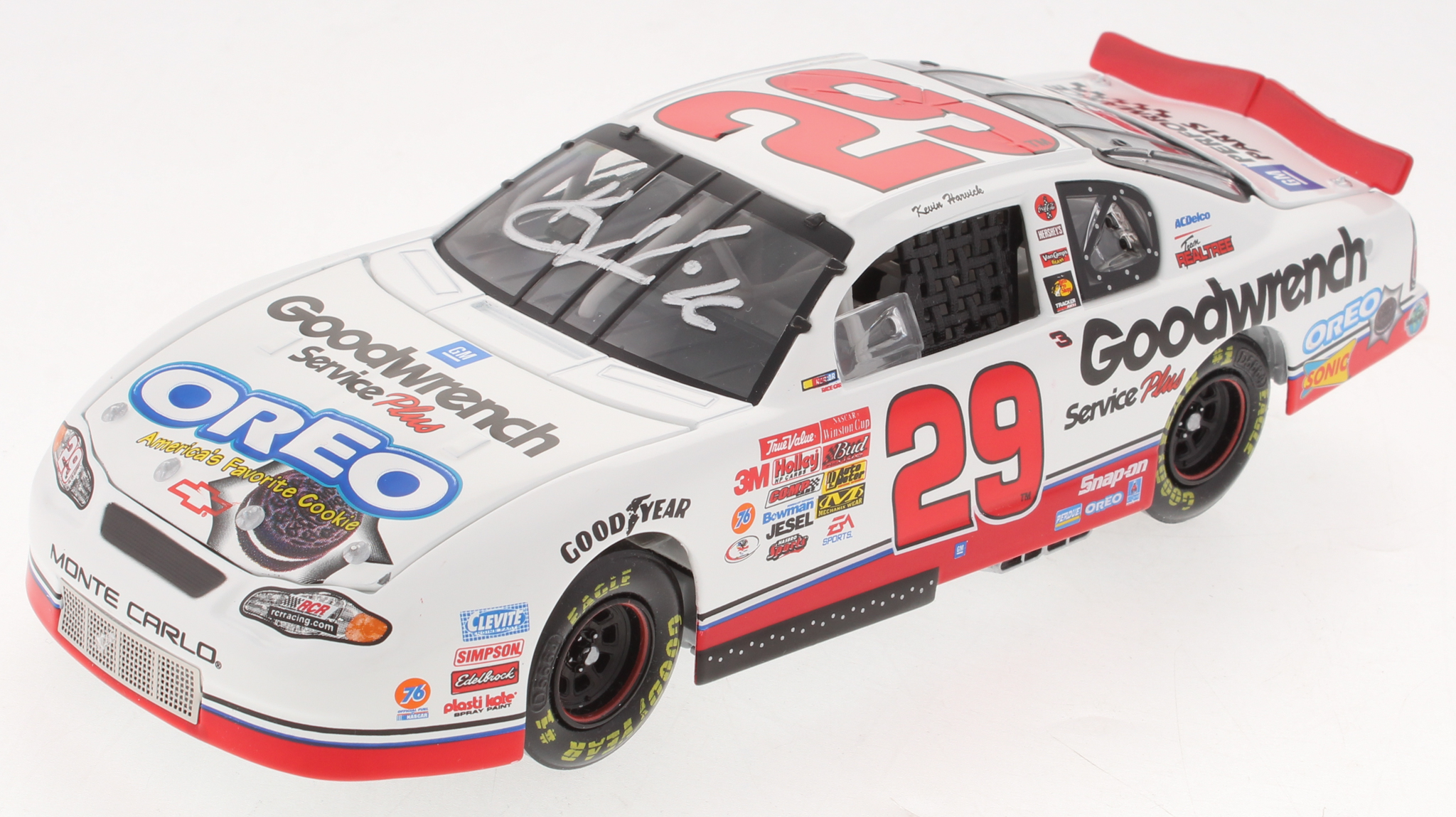 Kevin Harvick Signed NASCAR 2001 #29 GM Goodwrench Service Plus Oreo Show Car Monte Carlo - 1:24 Premium Action Diecast Car (PA COA) at PristineAuction.com Kevin Harvick Signed NASCAR 2001 #29 GM Goodwrench Service Plus Oreo Show Car Monte Carlo - 1:24 Premium Action Diecast Car (PA COA) at PristineAuction.com
