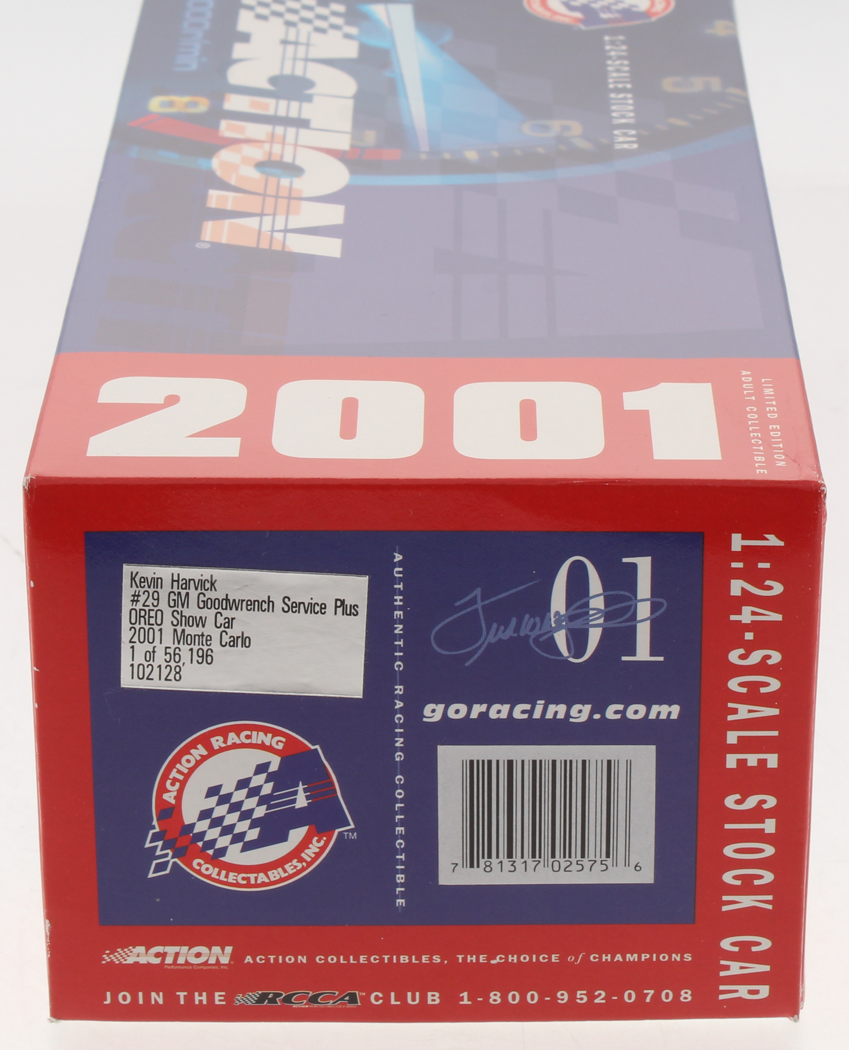Kevin Harvick Signed NASCAR 2001 #29 GM Goodwrench Service Plus Oreo Show Car Monte Carlo - 1:24 Premium Action Diecast Car (PA COA) at PristineAuction.com Kevin Harvick Signed NASCAR 2001 #29 GM Goodwrench Service Plus Oreo Show Car Monte Carlo - 1:24 Premium Action Diecast Car (PA COA) at PristineAuction.com