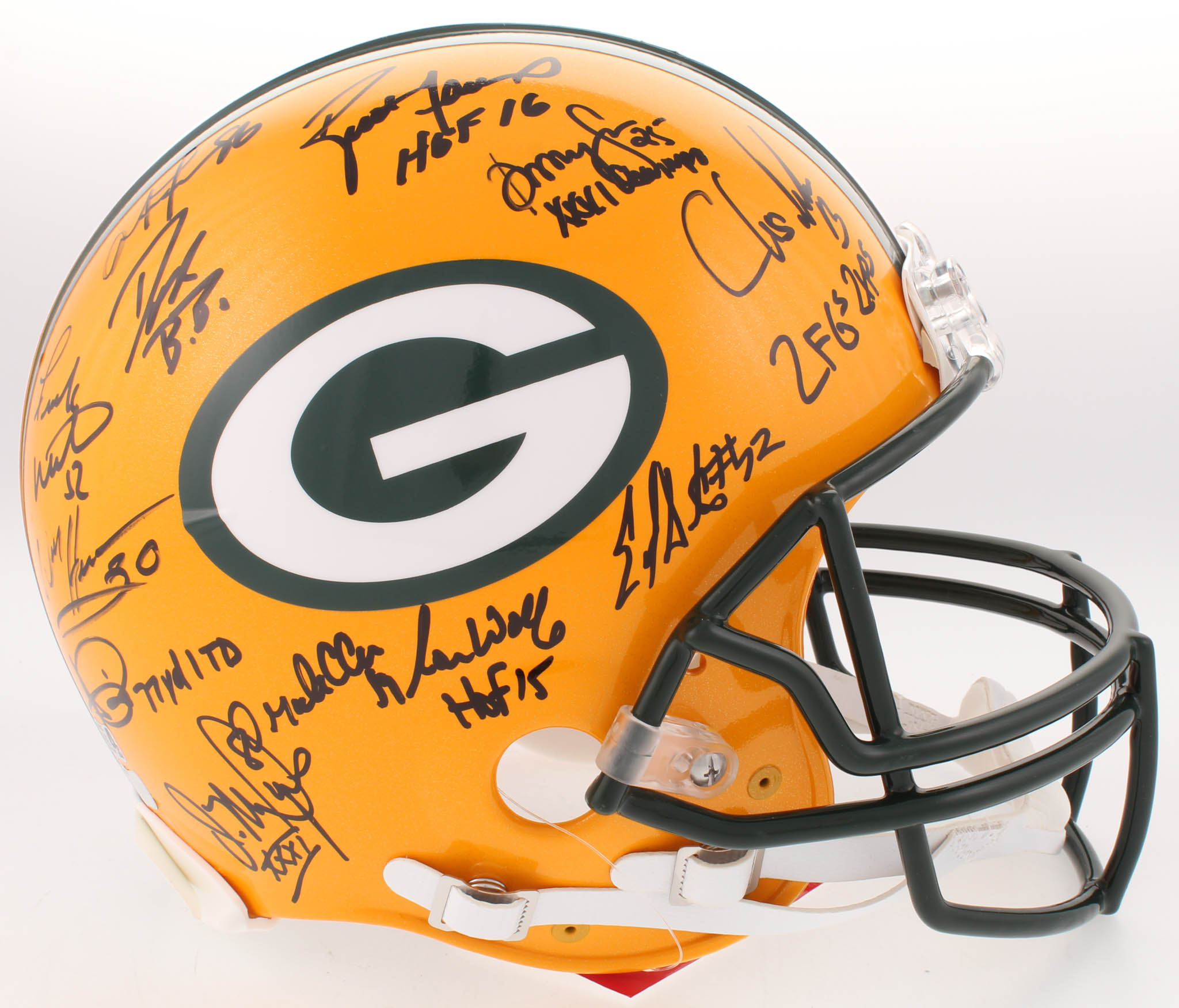LE Super Bowl XXXI Champions Packers Full-Size Authentic On-Field Helmet Team-Signed by (23) With Brett Favre, Chris Jackie, Dorsey Levens (Radtke COA) at PristineAuction.com LE Super Bowl XXXI Champions Packers Full-Size Authentic On-Field Helmet Team-Signed by (23) With Brett Favre, Chris Jackie, Dorsey Levens (Radtke COA) at PristineAuction.com