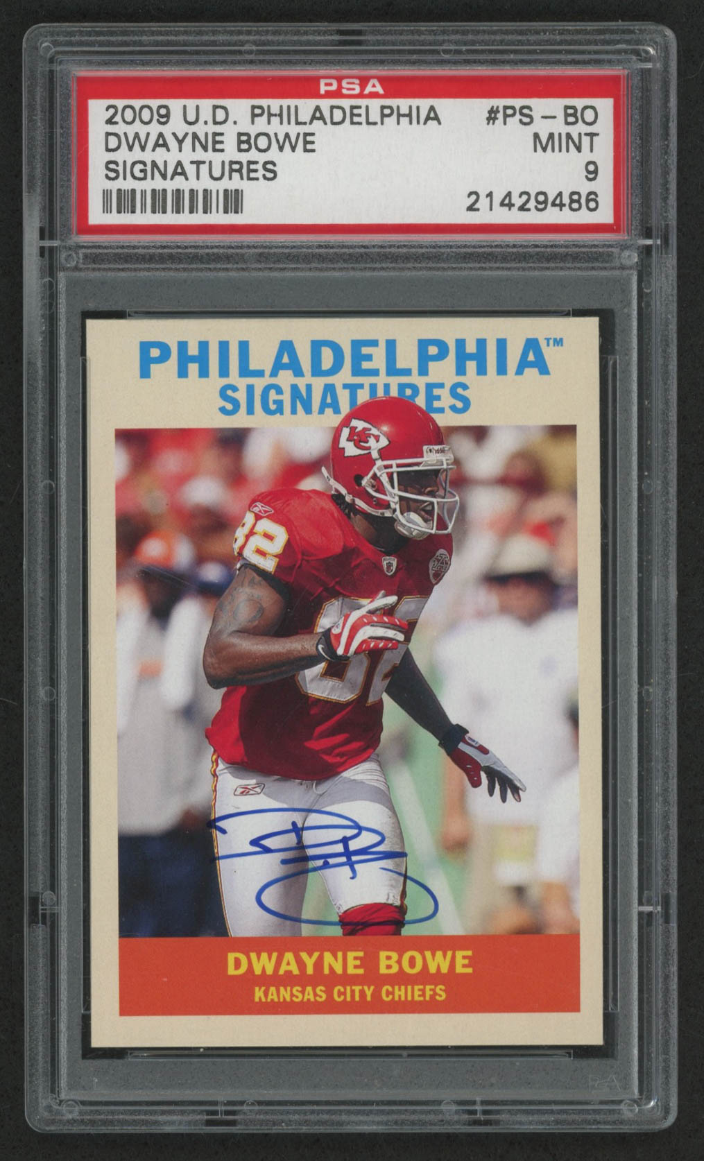 2009 Philadelphia Signatures #PSBO Dwayne Bowe (PSA 9) at PristineAuction.com 2009 Philadelphia Signatures #PSBO Dwayne Bowe (PSA 9) at PristineAuction.com