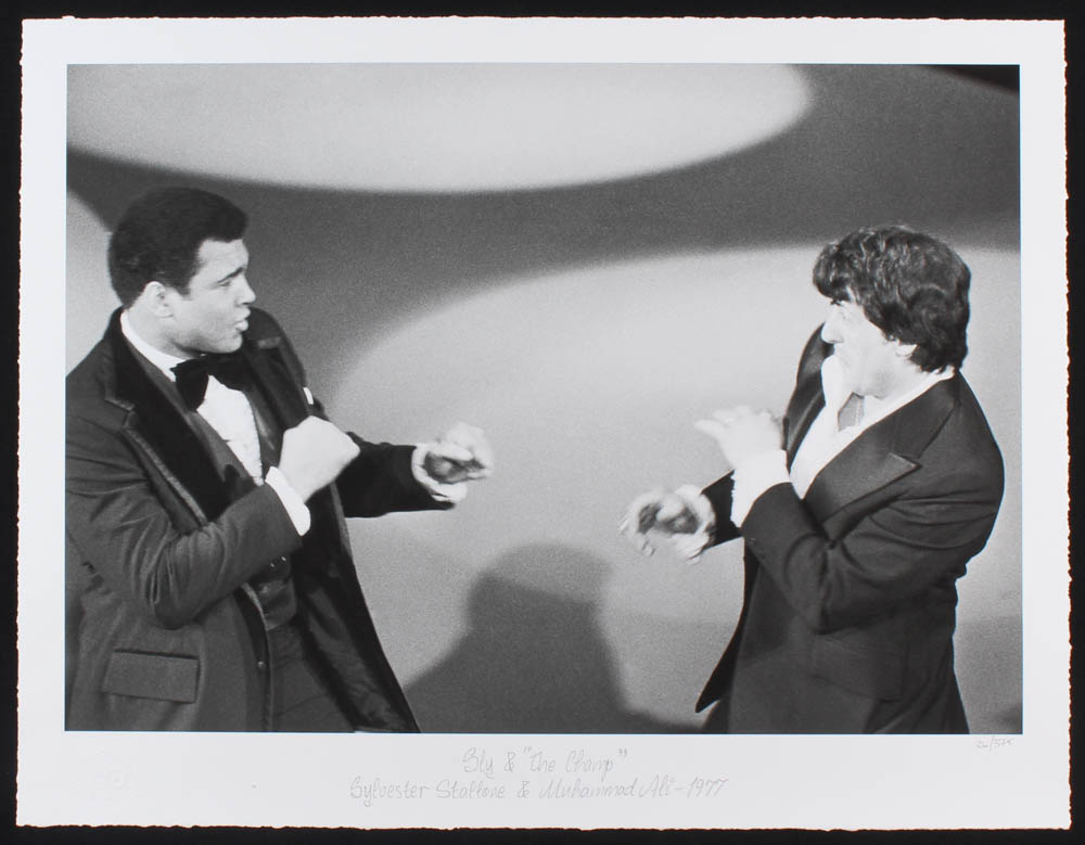 The Hulton Archive - Sylvester Stallone & Muhammad Ali "Sly & The Champ" Limited Edition 17x22 Fine Art Giclee on Paper #/375 (PA LOA & PCV COA) at PristineAuction.com The Hulton Archive - Sylvester Stallone & Muhammad Ali "Sly & The Champ" Limited Edition 17x22 Fine Art Giclee on Paper #/375 (PA LOA & PCV COA) at PristineAuction.com