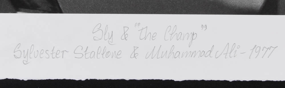 The Hulton Archive - Sylvester Stallone & Muhammad Ali "Sly & The Champ" Limited Edition 17x22 Fine Art Giclee on Paper #/375 (PA LOA & PCV COA) at PristineAuction.com The Hulton Archive - Sylvester Stallone & Muhammad Ali "Sly & The Champ" Limited Edition 17x22 Fine Art Giclee on Paper #/375 (PA LOA & PCV COA) at PristineAuction.com