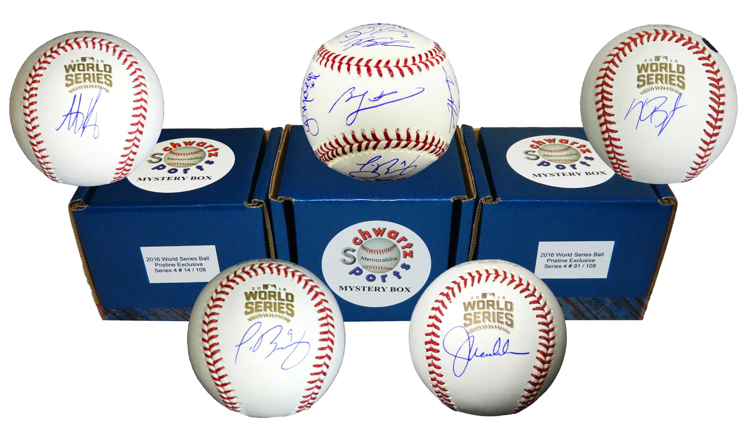 Chicago Cubs Signed Mystery Box 2016 World Series Baseball Limited to 108 (Pristine Exclusive – Series 4) – **Grand Prize TEAM Signed World Series Baseball** at PristineAuction.com Chicago Cubs Signed Mystery Box 2016 World Series Baseball Limited to 108 (Pristine Exclusive – Series 4) – **Grand Prize TEAM Signed World Series Baseball** at PristineAuction.com