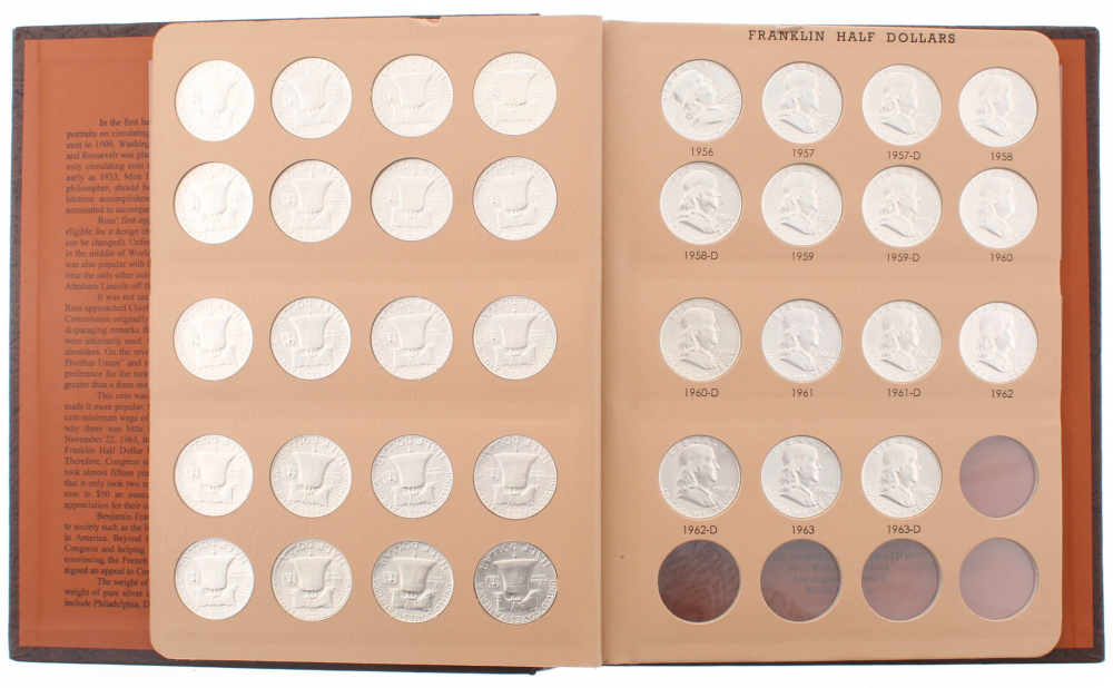 Complete Set of 19481963 Uncirculated Franklin Half Dollars with (35