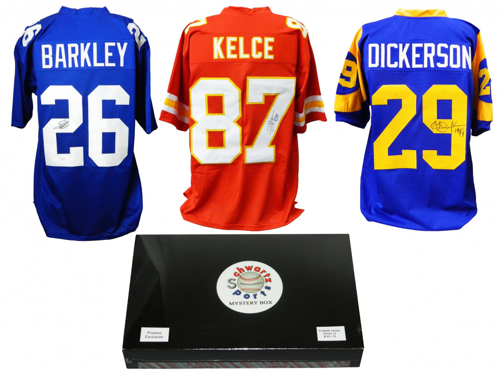 Schwartz Sports Football Superstar Signed Mystery Box Football Jersey