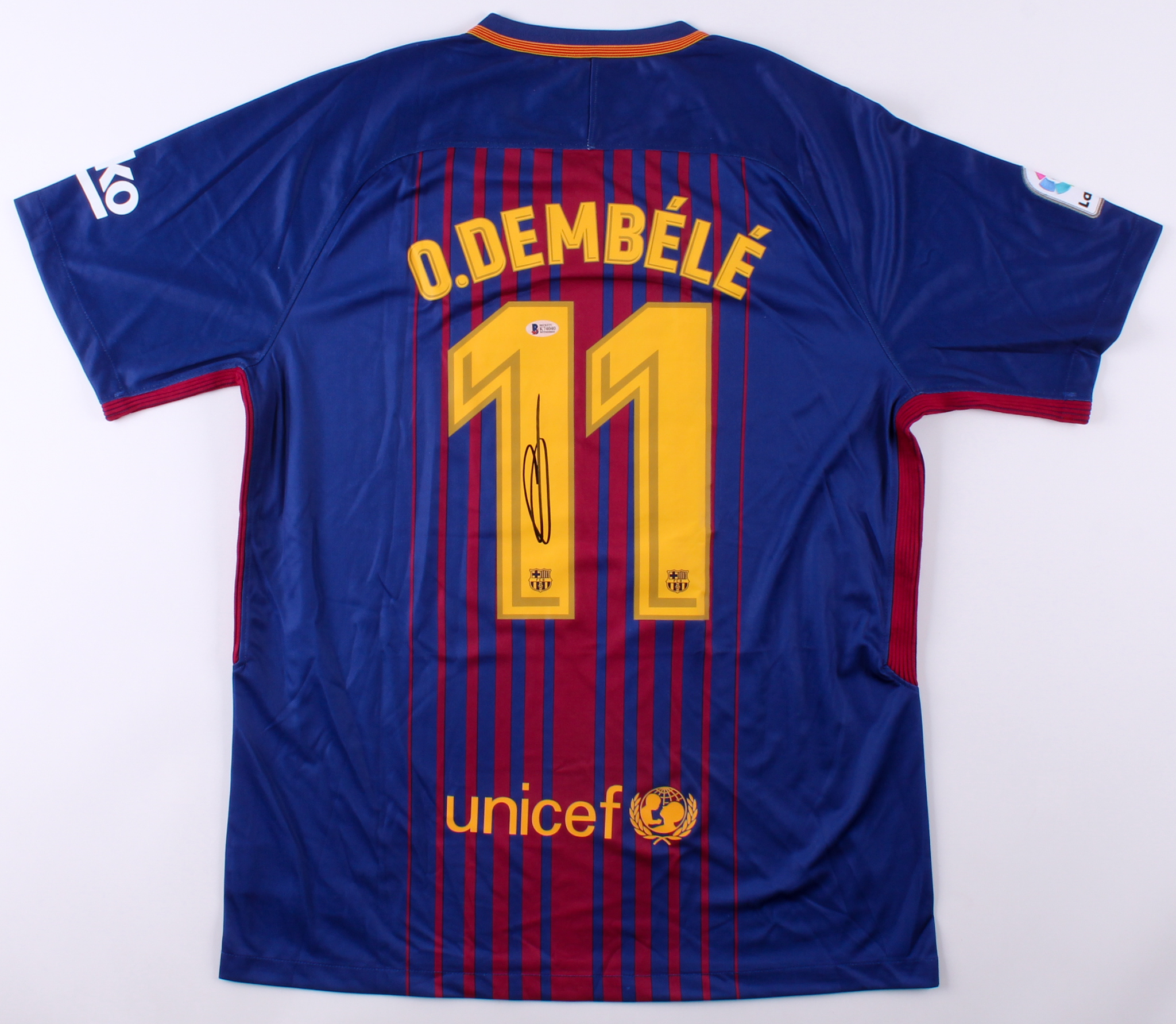 Ousmane Dembele Signed Barcelona Jersey (Beckett COA) at PristineAuction.com Ousmane Dembele Signed Barcelona Jersey (Beckett COA) at PristineAuction.com