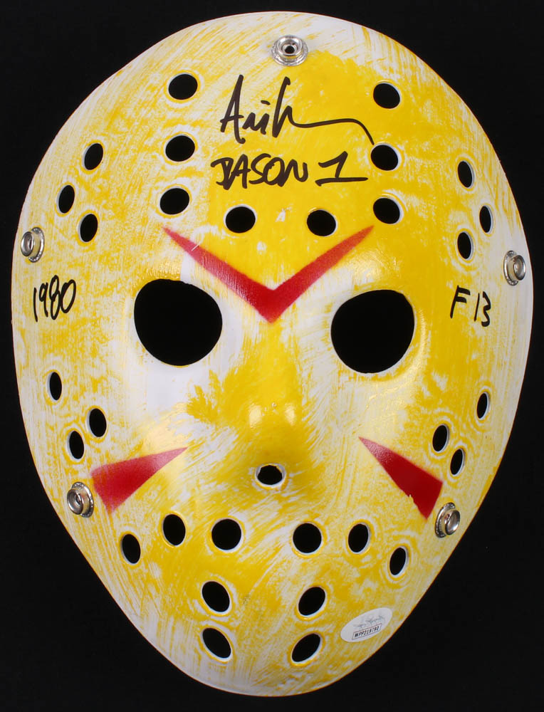 Ari Lehman Signed Jason "Friday the 13th" Hockey Mask Inscribed "1980", "Jason 1" & "F 13" (JSA COA) at PristineAuction.com Ari Lehman Signed Jason "Friday the 13th" Hockey Mask Inscribed "1980", "Jason 1" & "F 13" (JSA COA) at PristineAuction.com