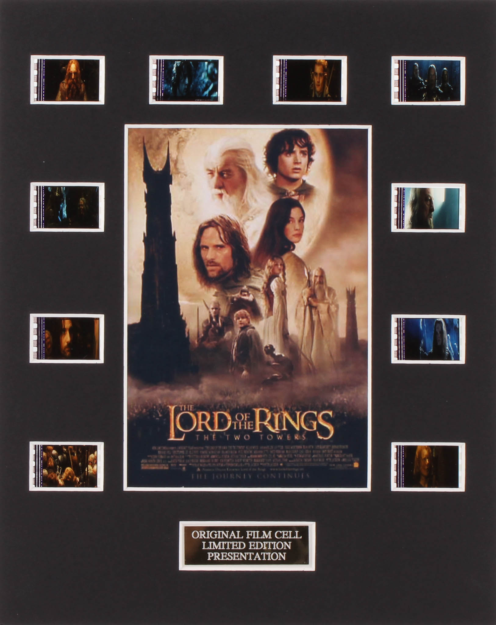 "The Lord of the Rings: The Two Towers" 8x10 Custom Matted Original Film Cell Display at PristineAuction.com "The Lord of the Rings: The Two Towers" 8x10 Custom Matted Original Film Cell Display at PristineAuction.com