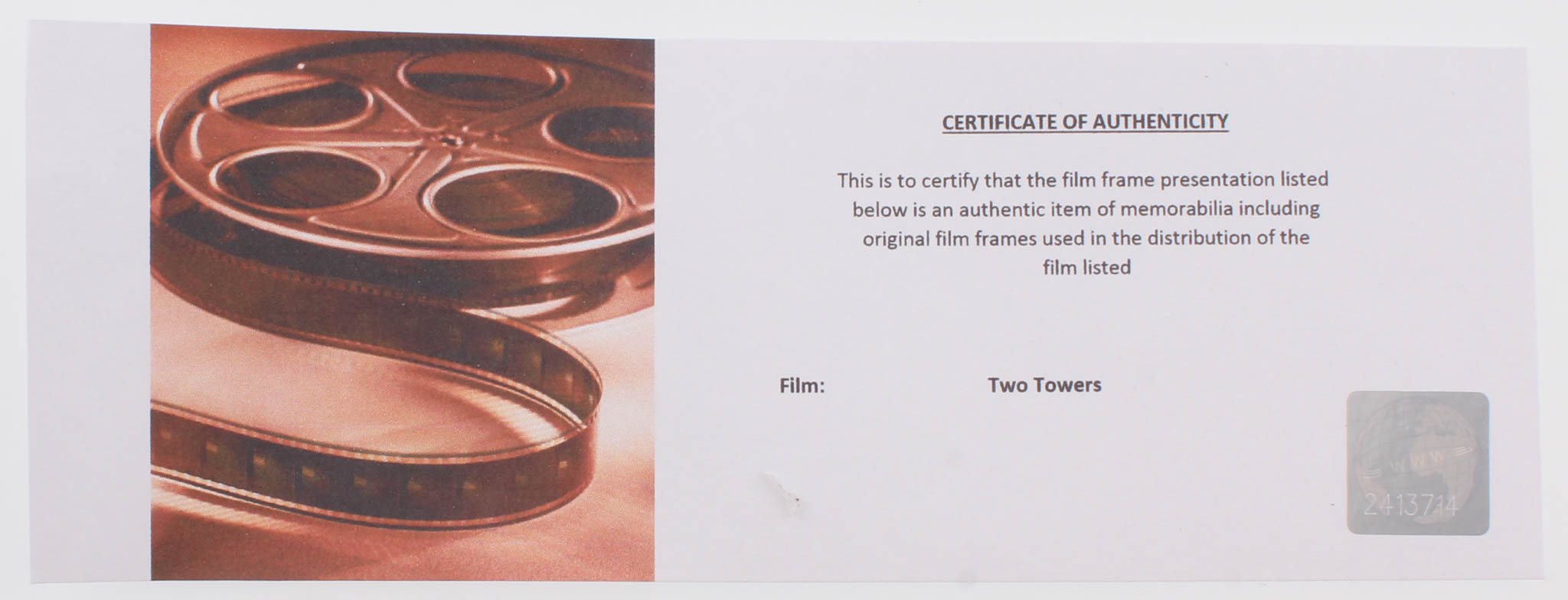 "The Lord of the Rings: The Two Towers" 8x10 Custom Matted Original Film Cell Display at PristineAuction.com "The Lord of the Rings: The Two Towers" 8x10 Custom Matted Original Film Cell Display at PristineAuction.com