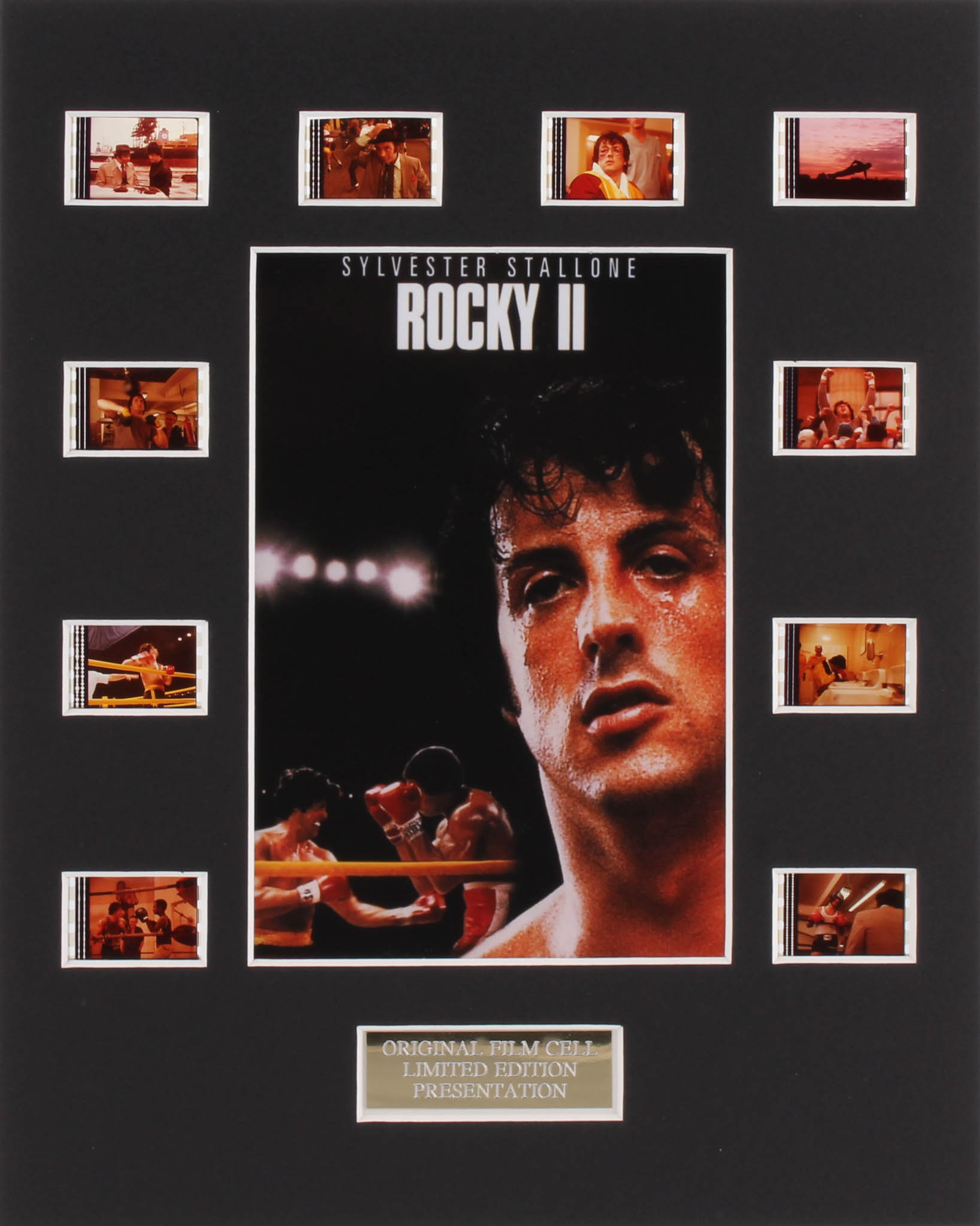 "Rocky II" LE 8x10 Custom Matted Original Film / Movie Cell Display at PristineAuction.com "Rocky II" LE 8x10 Custom Matted Original Film / Movie Cell Display at PristineAuction.com