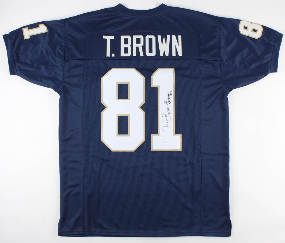 Tim Brown Signed Jersey Inscribed "Heisman 87" (JSA COA) at PristineAuction.com Tim Brown Signed Jersey Inscribed "Heisman 87" (JSA COA) at PristineAuction.com