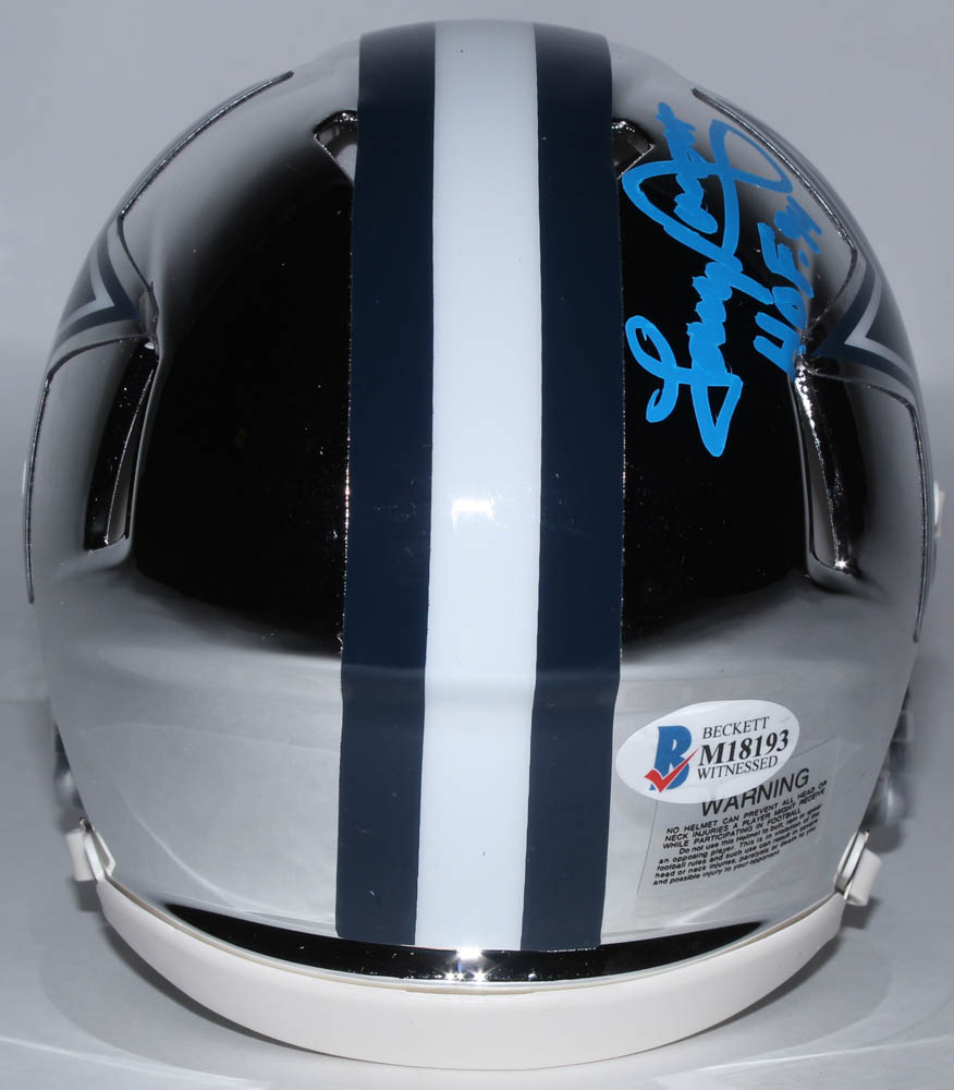 Tony Dorsett Signed Cowboys Chrome Speed Mini Helmet Inscribed "HOF '94" (Beckett) at PristineAuction.com Tony Dorsett Signed Cowboys Chrome Speed Mini Helmet Inscribed "HOF '94" (Beckett) at PristineAuction.com