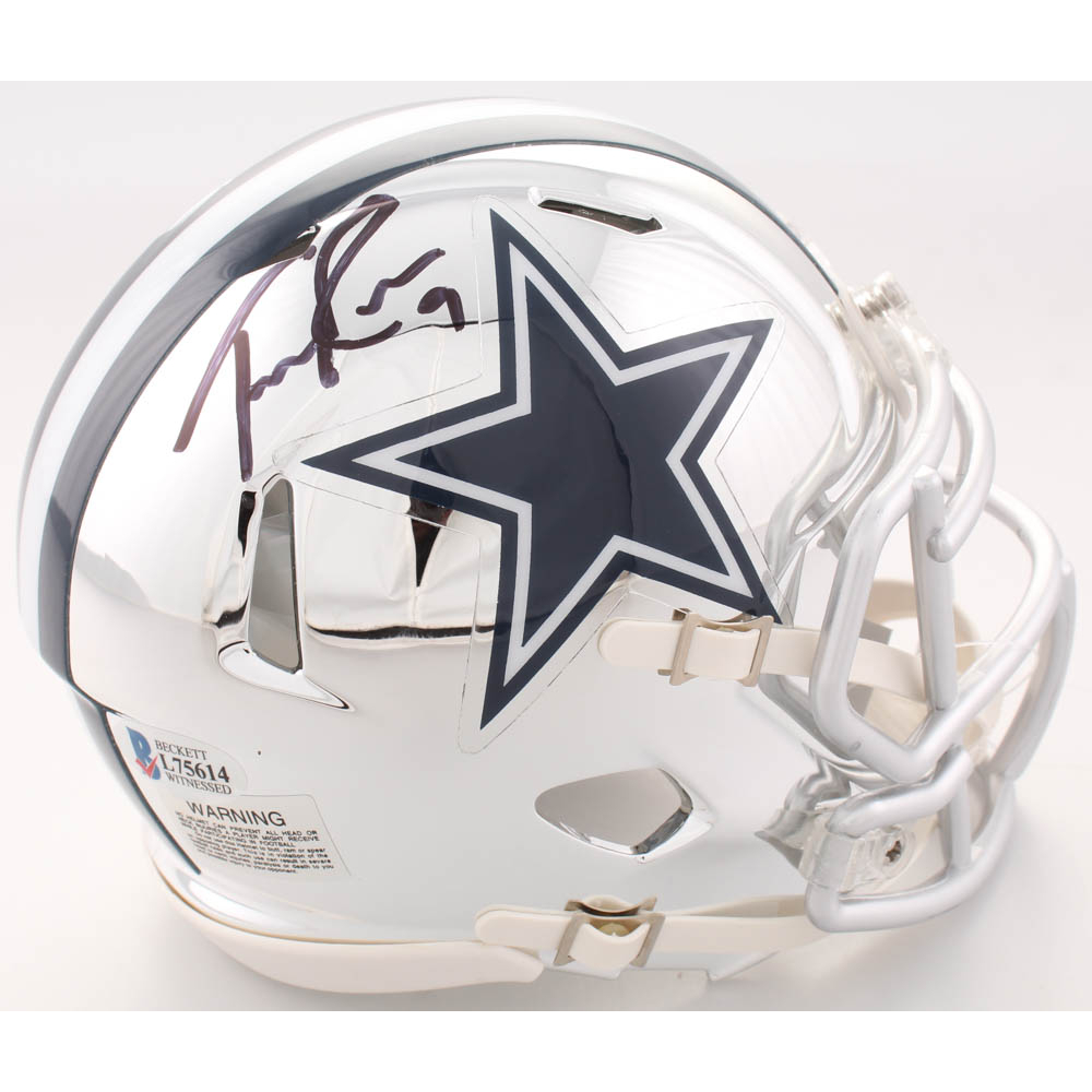tony romo autographed helmet