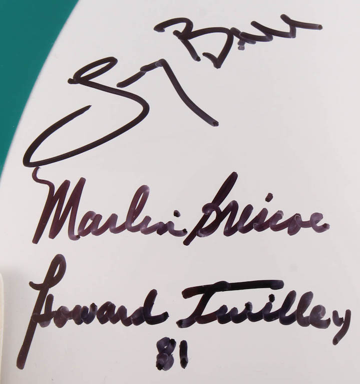 1972 Dolphins Full-Size Authentic On-Field Helmet Team-Signed by (27) with Bob Griese, Jake Scott, Dick Anderson, Mercury Morris, Al Jenkins (JSA COA) at PristineAuction.com 1972 Dolphins Full-Size Authentic On-Field Helmet Team-Signed by (27) with Bob Griese, Jake Scott, Dick Anderson, Mercury Morris, Al Jenkins (JSA COA) at PristineAuction.com