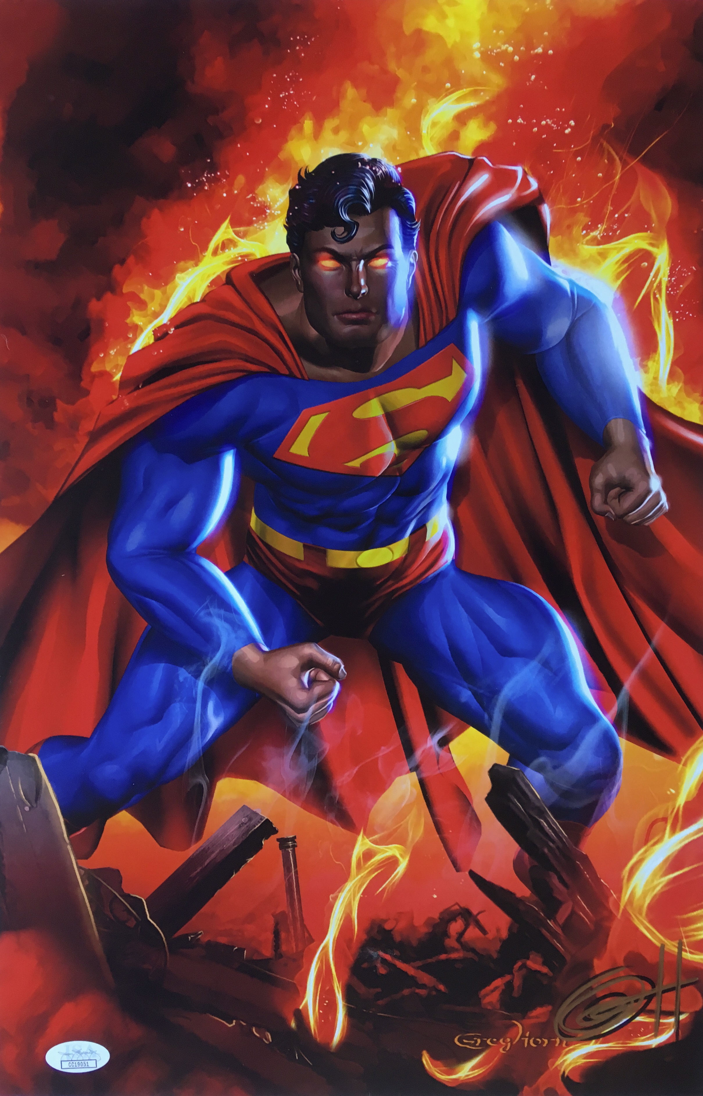 Greg Horn Signed "Superman" 11x17 Lithograph (JSA COA) at PristineAuction.com Greg Horn Signed "Superman" 11x17 Lithograph (JSA COA) at PristineAuction.com