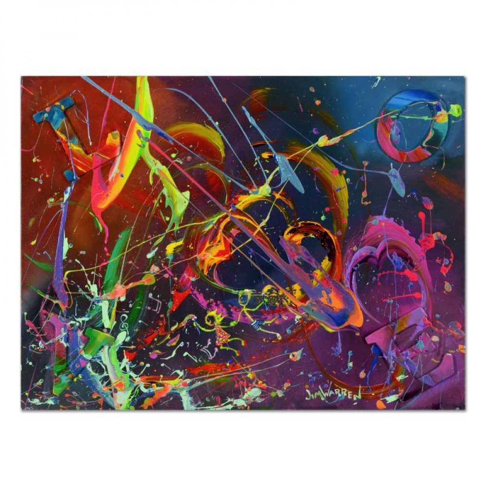 Jim Warren Signed "For the Love of Art" 24x20 Original Painting on